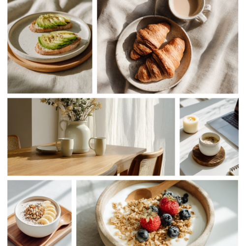 Pack photos healthy & cozy lifestyle