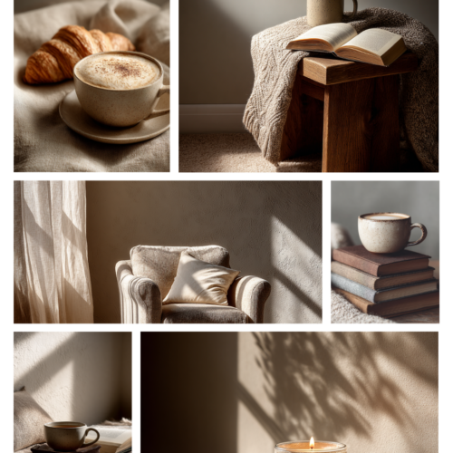Pack Cocooning warm home stock photos