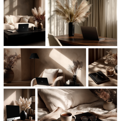 Pack photos minimal cosy lifestyle