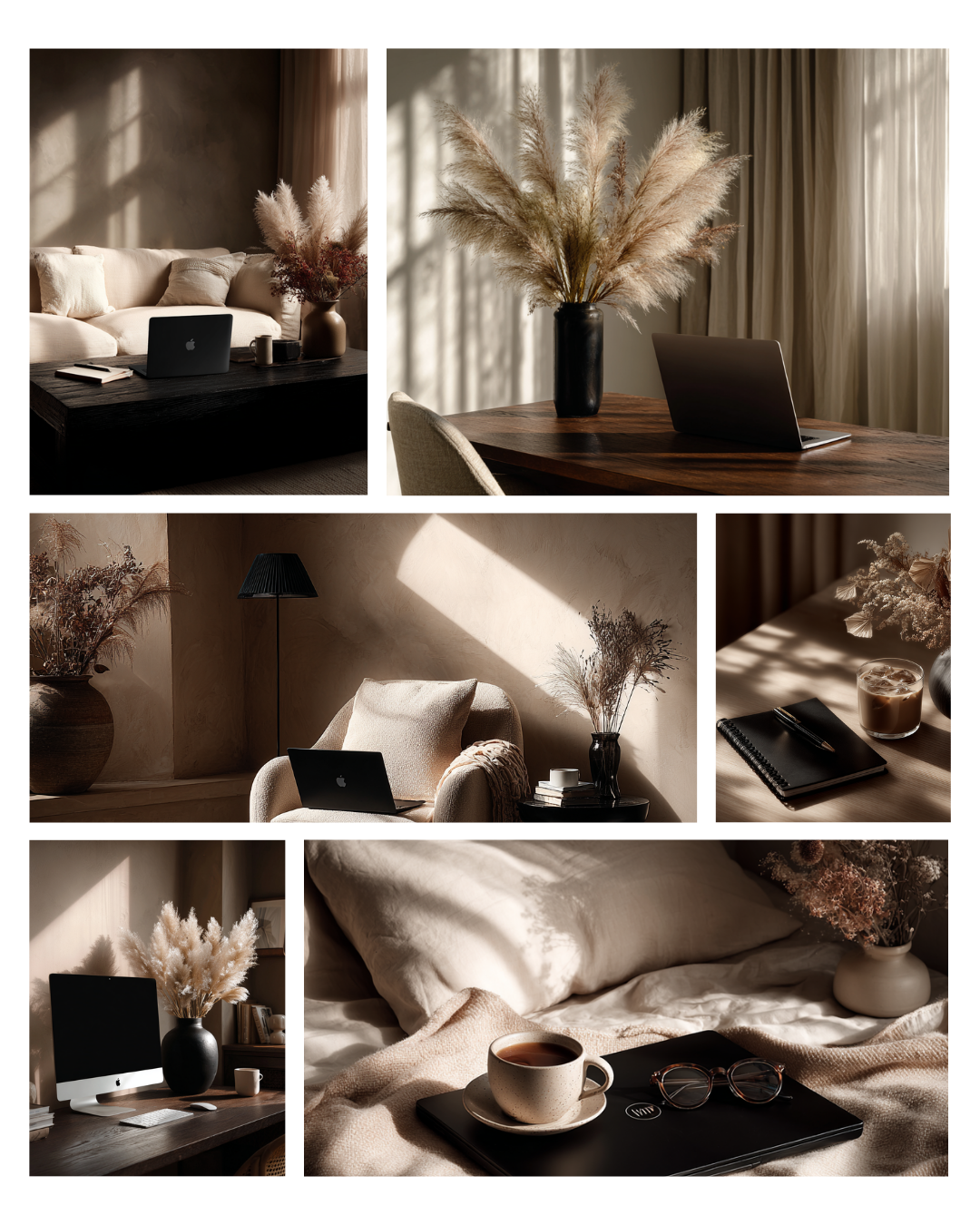 Pack photos minimal cosy lifestyle