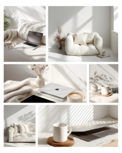 Pack 21 - soft cozy workspace calm living