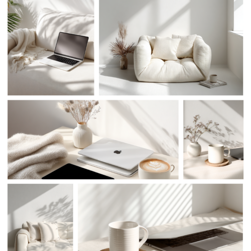 Pack 21 - soft cozy workspace calm living